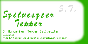 szilveszter tepper business card